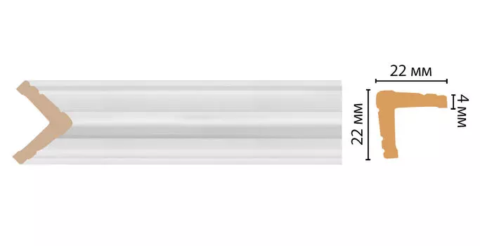 Угол DECOMASTER 116S-115 ДМ (22*22*2400 мм)