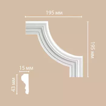 Угол DECOMASTER 97154-2 (195*195*17мм)