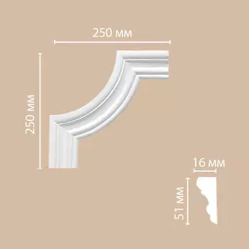 Угол DECOMASTER 97164-2 (250*250*16мм)