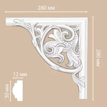 Угол DECOMASTER DP-8032A (280*280*25мм)