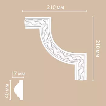 Угол DECOMASTER DP-8050B (210*210*20мм)