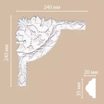 Угол DECOMASTER DP-8052A (240*240*25мм)