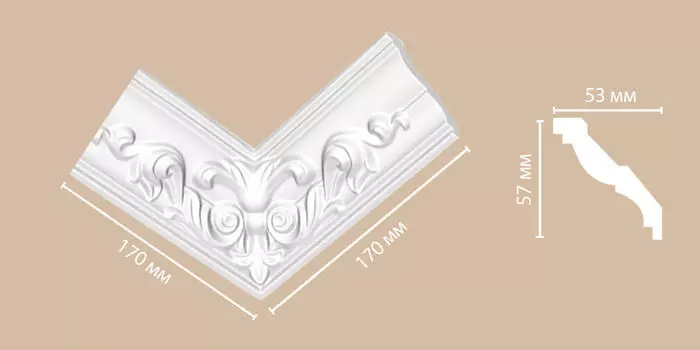 Угол внутренний DECOMASTER DP-350R (57*53*170мм)