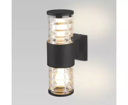 Уличный настенный светильник 1407 TECHNO черный