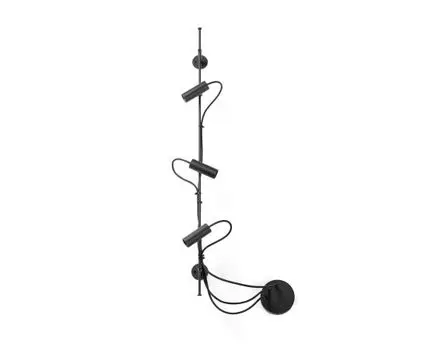 Уличный настенный светильник CLAP черный 3X6W 3000K 38°