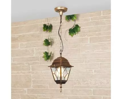 Уличный подвесной светильник IP44 Vega H черное золото