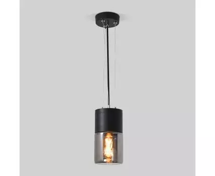 Уличный подвесной светильник Roil чёрный/дымчатый плафон IP54 35125/H