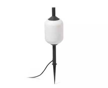 Уличный светильник Saigon с шипом серый/белый матовый 0,1M R17