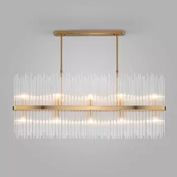 Умная подвесная люстра со стеклянным рассеивателем 486/10 хром