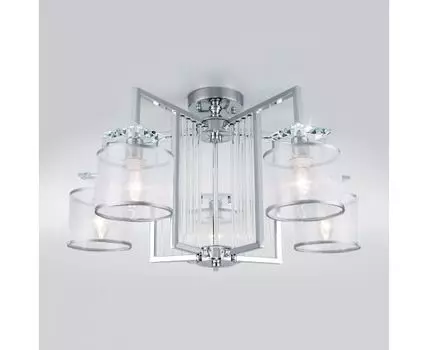 Умный потолочный светильник 60123/5 хром