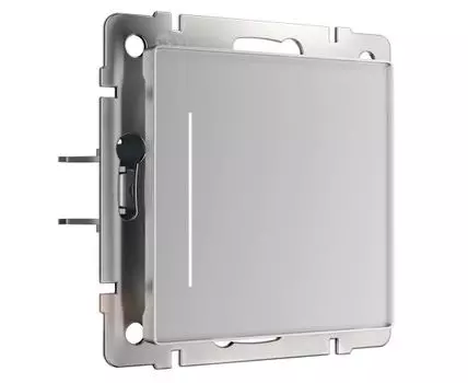 Умный сенсорный выключатель одноклавишный (серебряный) Werkel