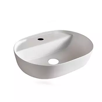 Умывальник накладной, овальный, белый матовый, Point Виктория 51, PN43066WM