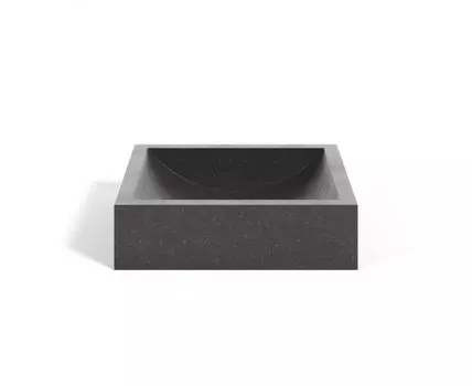 Умывальник Pure из терраццо темного цвета