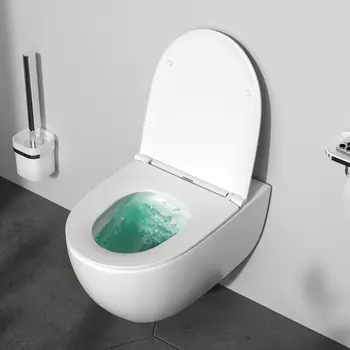 Унитаз подвесной AM.PM Awe C111700WH безободковый c сиденьем микролифт, белый