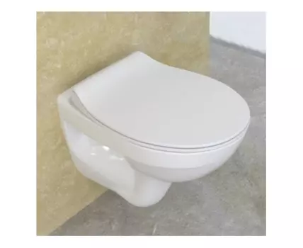 Унитаз подвесной KERAMIN САНТИ R безободковый с сиденьем дюропласт микролифт