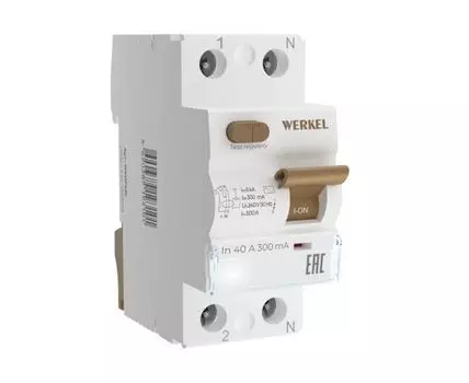 Устройство защитного отключения 1P+N 40 А 300 mA AC 6 kA Werkel