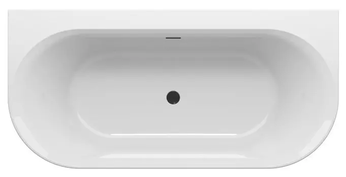Ванна Ypsilon Wall 1780x860 белая (черный слив)