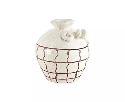 Ваза декоративная Антик (белый, бежевый)