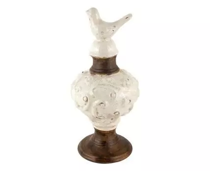 Ваза декоративная "Белая Лорензо" (46, Белый, Коричневый, Бежевый)