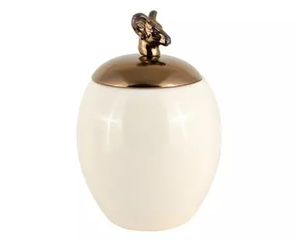 Ваза декоративная "Белоснежный муфлон" (27, Белый)