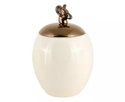 Ваза декоративная "Белоснежный муфлон" (34, Белый)