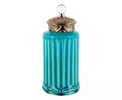 Ваза декоративная "Бриз" (27, бирюзовый)