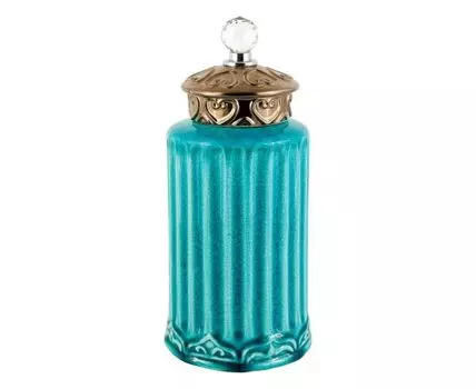 Ваза декоративная "Бриз" (33, бирюзовый)