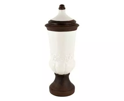 Ваза декоративная "Флоренция" (48, коричневый, белый)