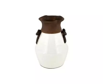 Ваза декоративная Флоренция (коричневый, белый)