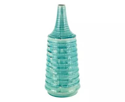 Ваза декоративная "Голубая спираль" (33, Голубой)