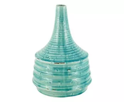 Ваза декоративная "Голубая спираль" (46, Голубой)
