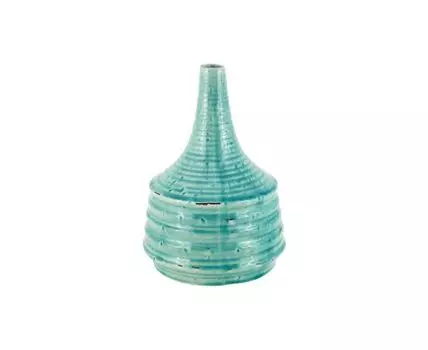 Ваза декоративная Голубая спираль (Голубой)