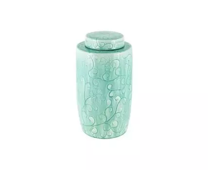 Ваза декоративная Голубой вьюн (бирюзовый)