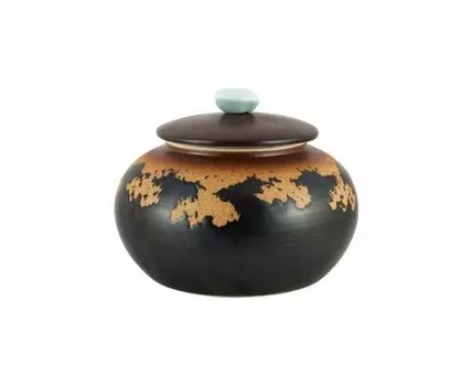 Ваза декоративная Кения (черный, бежевый)