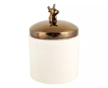 Ваза декоративная "Марал" (19, коричневый, белый)