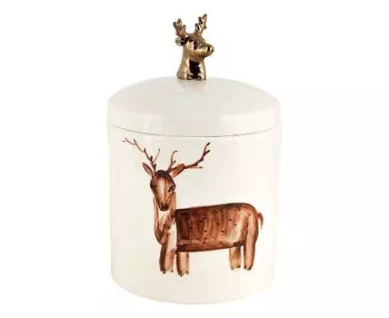 Ваза декоративная "Марал" (26, коричневый, белый)