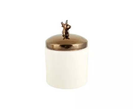 Ваза декоративная Марал (коричневый, белый)