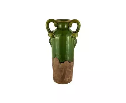 Ваза декоративная Мармарис (коричневый, зеленый)