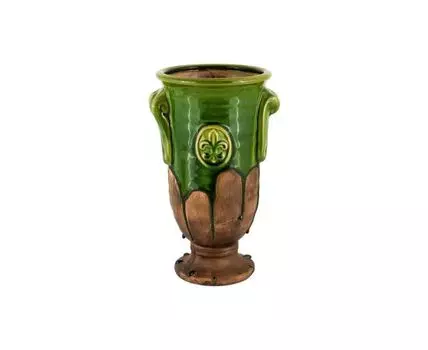 Ваза декоративная Мармарис (коричневый, зеленый)