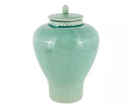 Ваза декоративная "Нефрит" (22, Голубой, Бирюзовый)