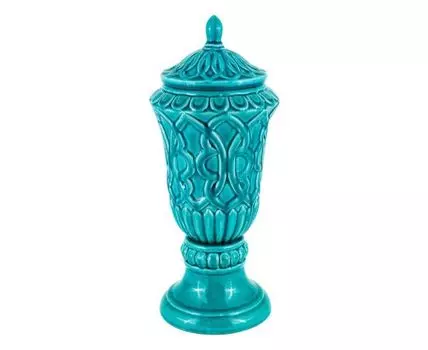 Ваза декоративная "Океанида" (38, бирюзовый)