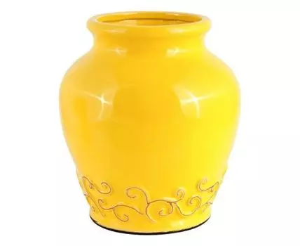 Ваза декоративная "Солнечные блики" (21, Желтый)