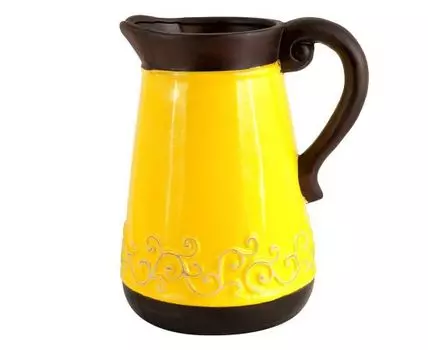 Ваза декоративная "Солнечные блики" (29, желтый, коричневый, 23)