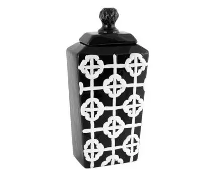 Ваза декоративная "Тукана Миранда" (34, черный, белый, 16)