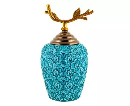 Ваза декоративная "Венеция" (40, бирюзовый, 19)