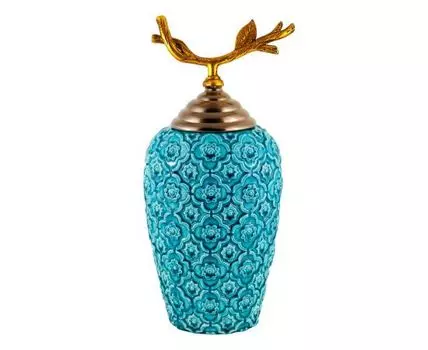 Ваза декоративная "Венеция" (46, бирюзовый, 19)