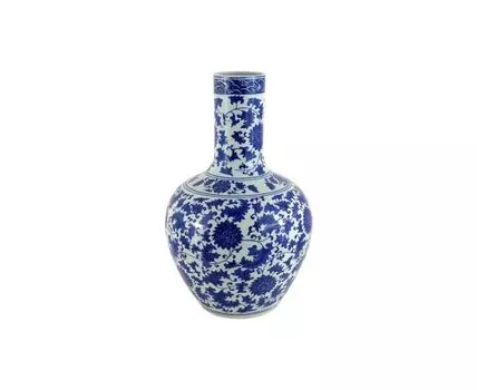 Ваза декоративная Восточная сказка (синий, белый)