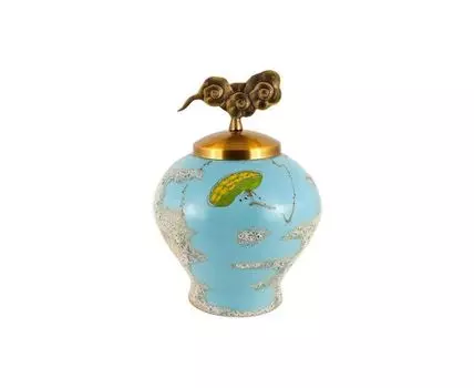 Ваза декоративная Японский сад (Голубой)