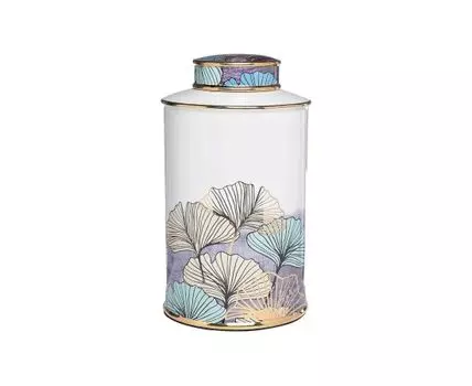 Ваза Листья Гинкго (Белый, 18)