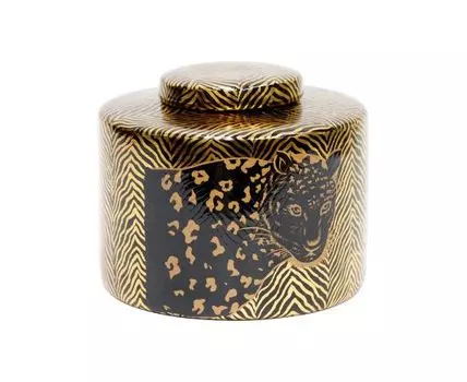 Ваза с крышкой Леопард